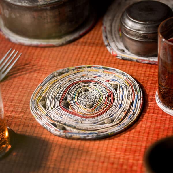 PWTA008-Paper-Upcycled-Natural-Beaded-Trivets-1 Upcycled Paper Natural Beaded Trivets