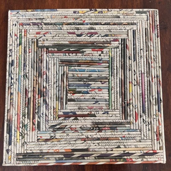 PWTA018-Paper-Upcycled-Square-Dinner-Mats-2 Handcrafted Paper Natural Square Dinner Mats