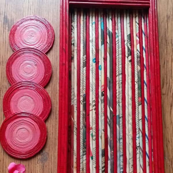 PWTA023-Upcycled-Paper-Tray-2 Upcycled and Handcrafted Natural Paper Tray