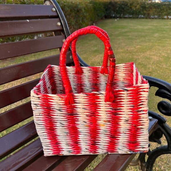 Christmas-Red-Basket-Bag Christmas Red Basket Bag