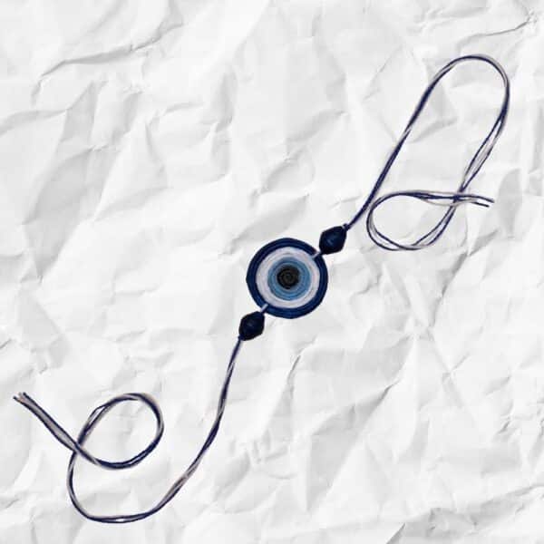 organic-evil-eye-eco-friendly-rakhi Organic Evil Eye Rakhi, Upcycled Organic Product
