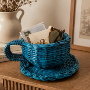 Paper Wings Eco Friendly Cup and Saucer (Blue)