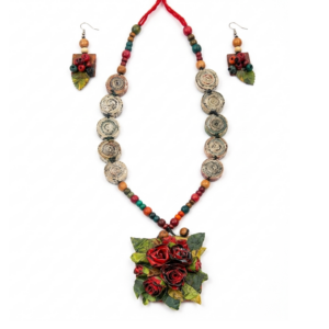 Paper Wings Rose Garden NeckPiece Set